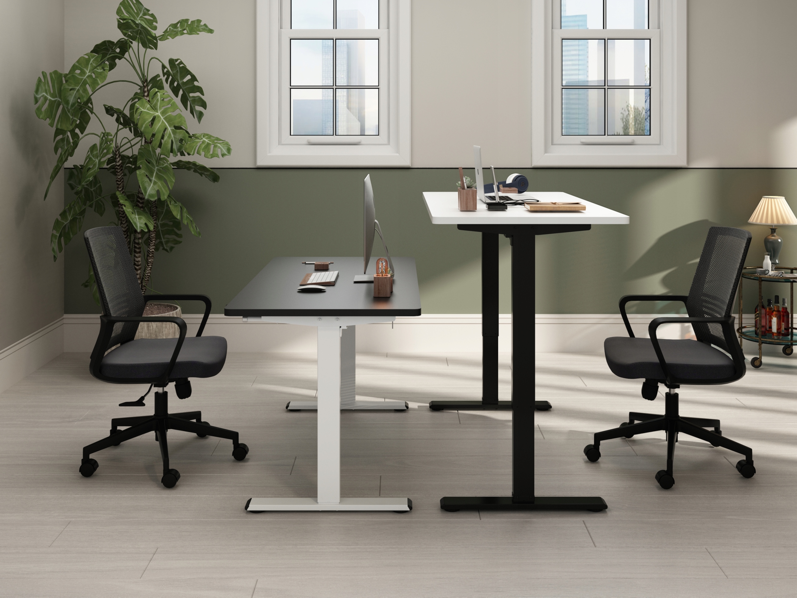 Stelaż biurkowy na korbkę Spacetronik SPE-114MB Szerokość produktu 60 cm