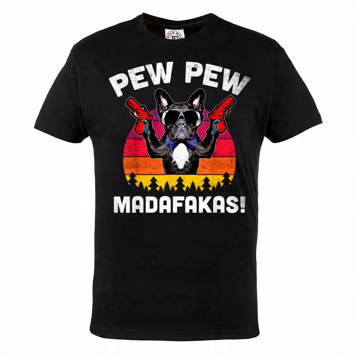 

Męska Koszulka Pies Pew Pew Madafakas