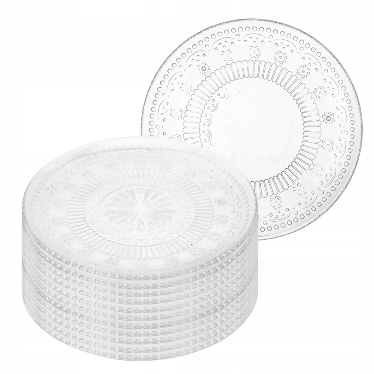 Skleněné talíře dezertní talířky sada 12 ks Altom Design Karen 17.5 cm