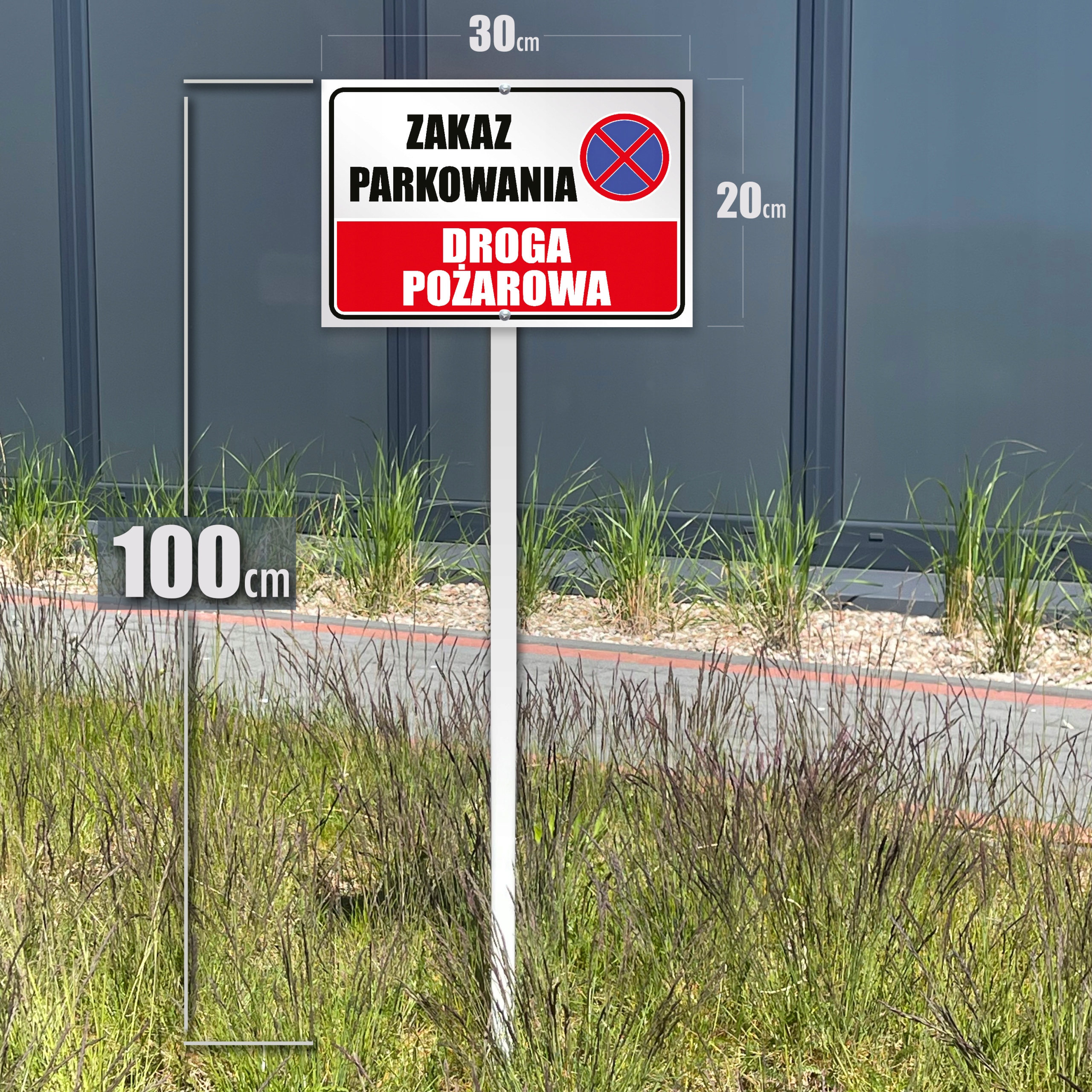 Tabliczka na słupku ZAKAZ PARKOWANIA 30x20 stelaż Kod producenta WR_12_SLUP