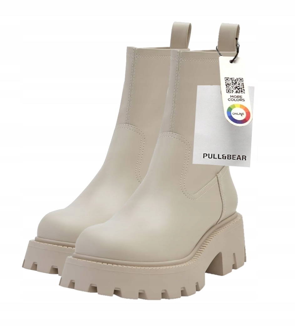 Dámské Boty Kotníkové Boty Na Traperu Pull&bear Se Zapínáním Na Zip, vel.
