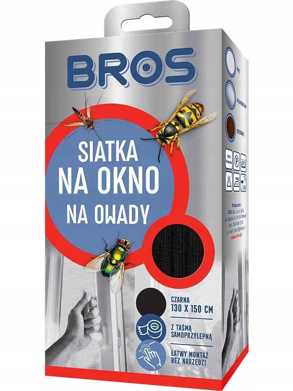 

Bros Moskitiera 130x150 cm czarna