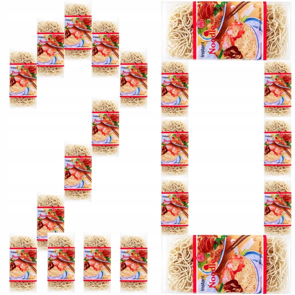 20x Makaron Chiński Szybki Instant Błyskawiczny Do Smażenia Na Woku 400g
