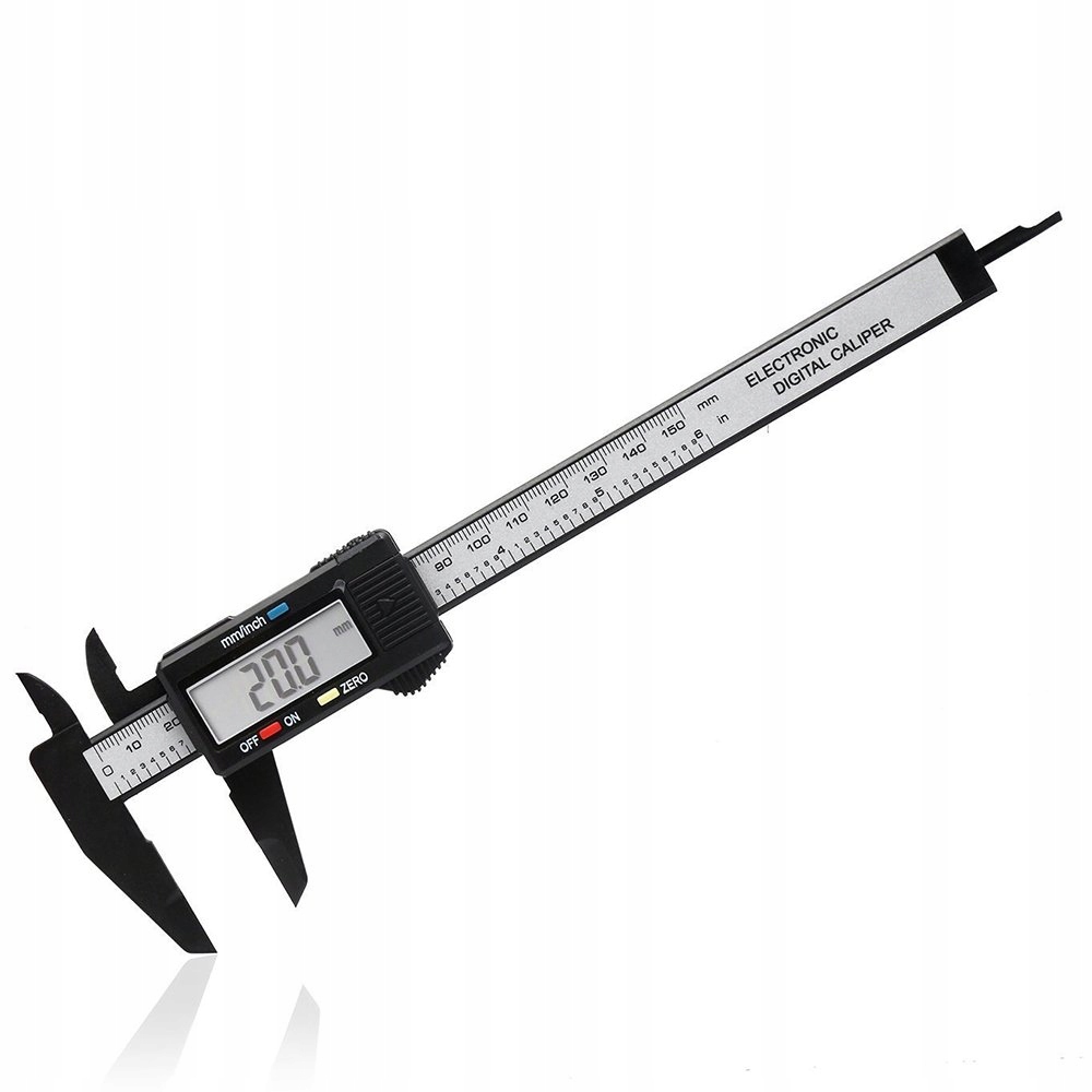 CHIZEA Cyfrowa Suwmiarka 150mm z Dużym Wyświetlaczem LCD Czarna