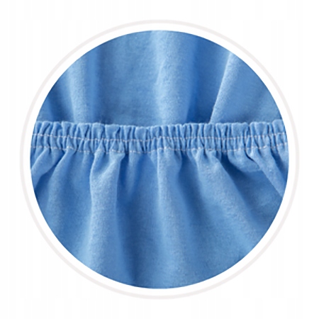 PRZEŚCIERADŁO JERSEY DO ŁÓŻECZKA 180x90 BAWEŁNA - niebieski Marka Nikola