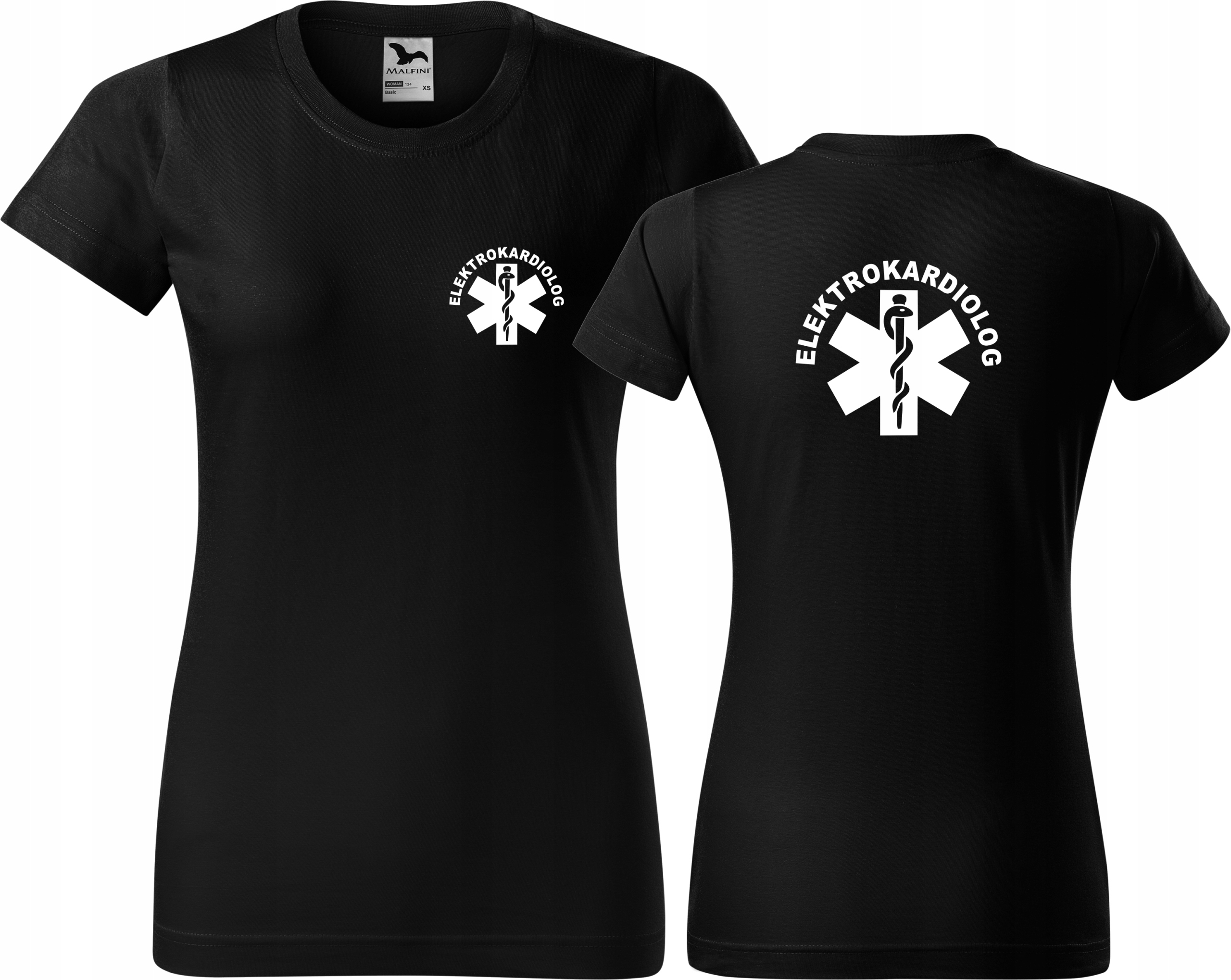 

Koszulka medyczna z nadrukiem Elektrokardiolog