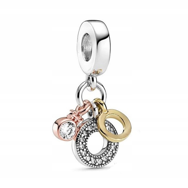 

Charms Monogram Trzy Obręcze do Pandora Apart s925
