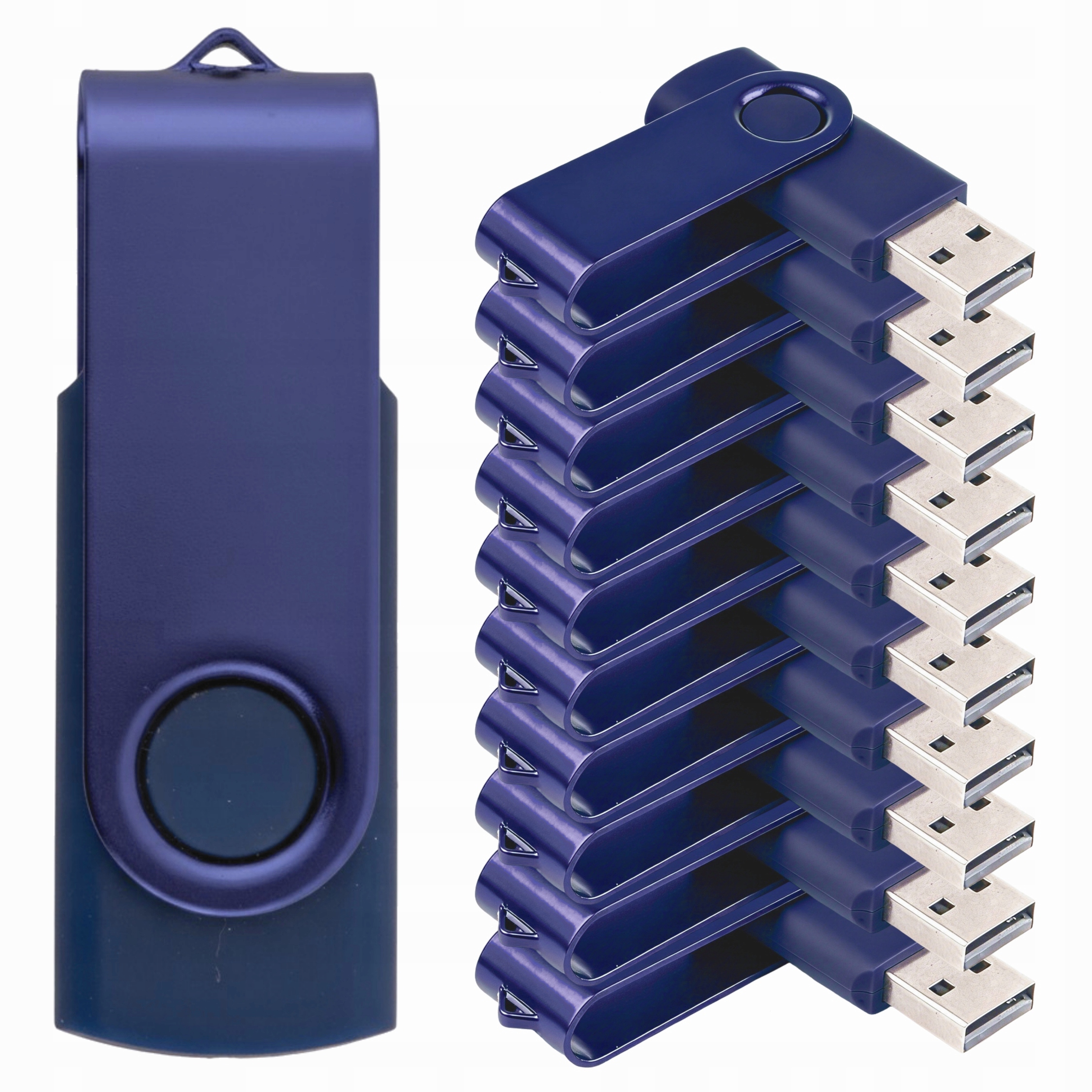 Pendrive 1 Gb Usb 2.0 Flash Paměť Usb 1 Gb tmavě modrá Sada 10 Kusů