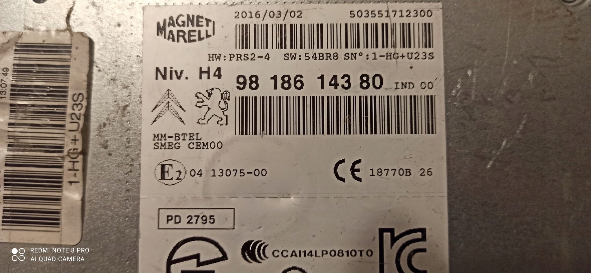 Радио навигационный модуль CITROEN C4 9818614380