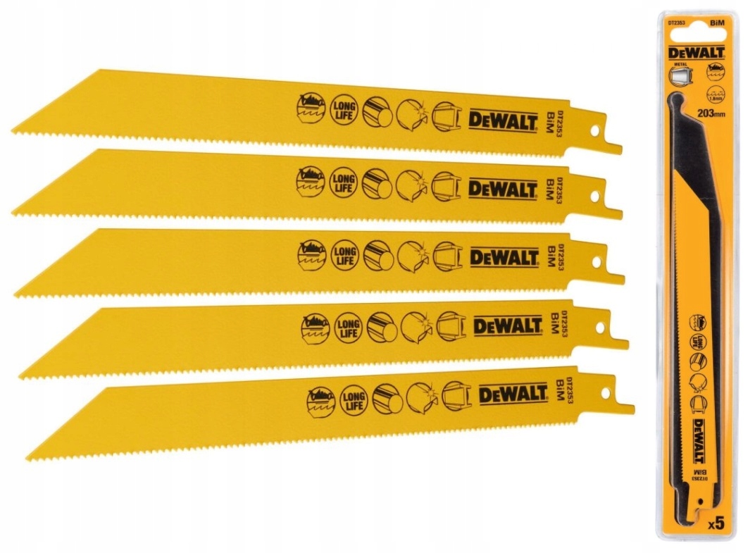 

Brzeszczot Piły Szablastej Metal 203mm 5szt DeWALT