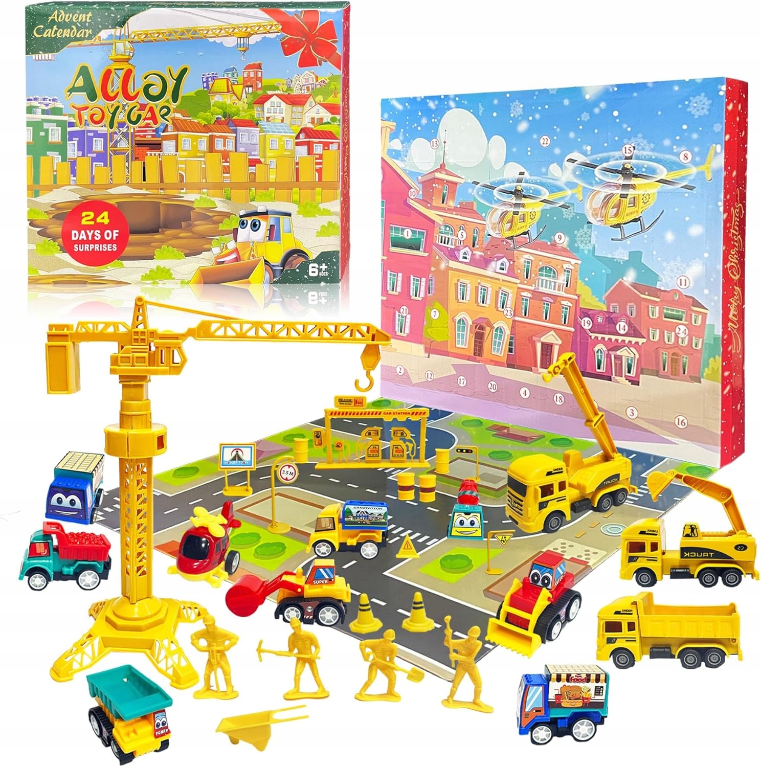 Adventní kalendář 2025 Stavební vozidla pro děti 24 překvapení