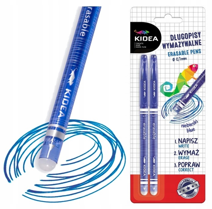 

Zestaw Długopisy Wymazywalne 2 Szt Kidea