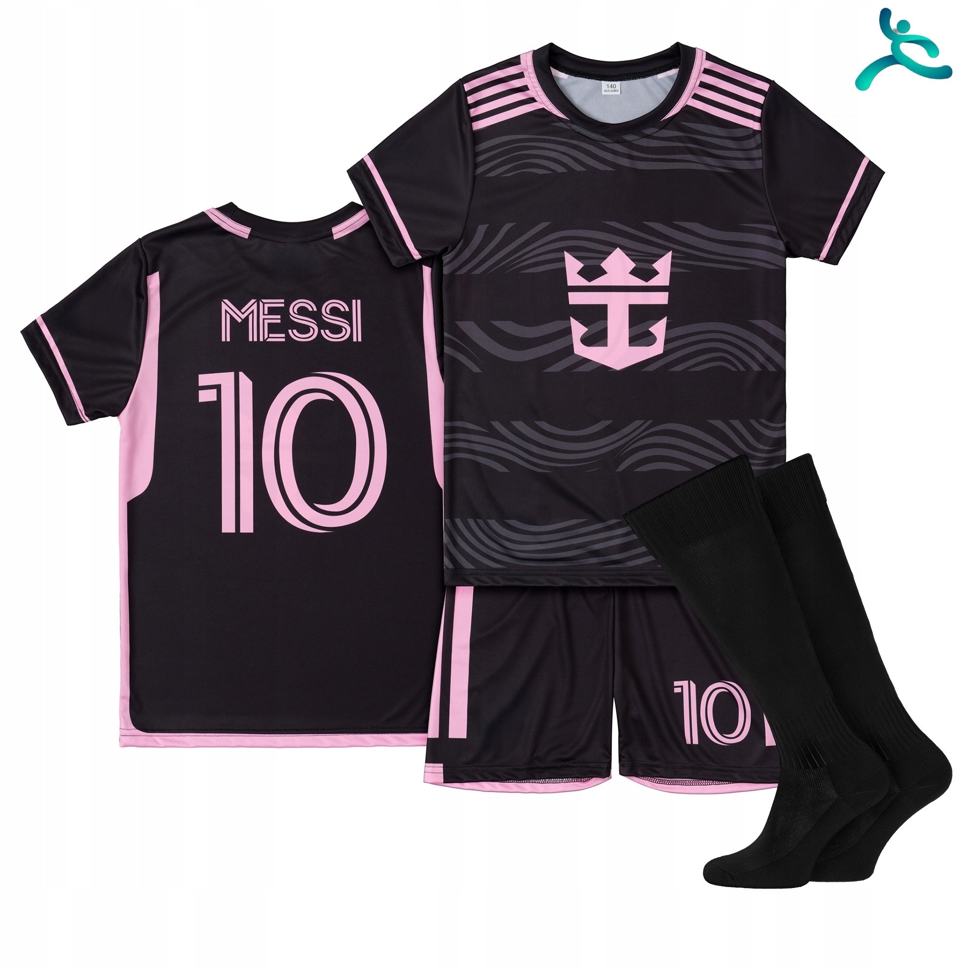 Fotbalové oblečení komplet štulpny Messi vel 134