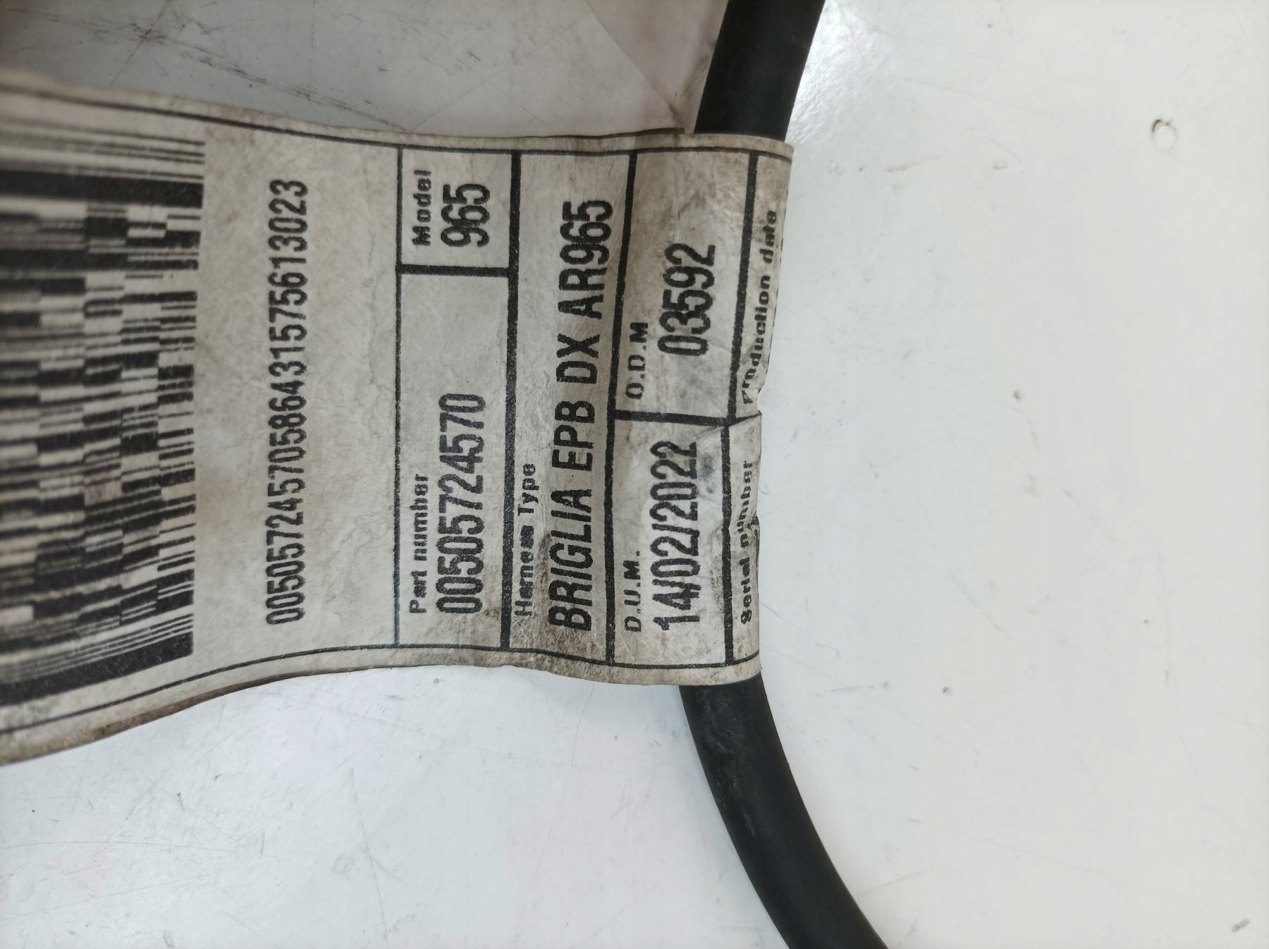 bundle wiring brakes right front 00505724570 Alfa Romeo Tonale and
