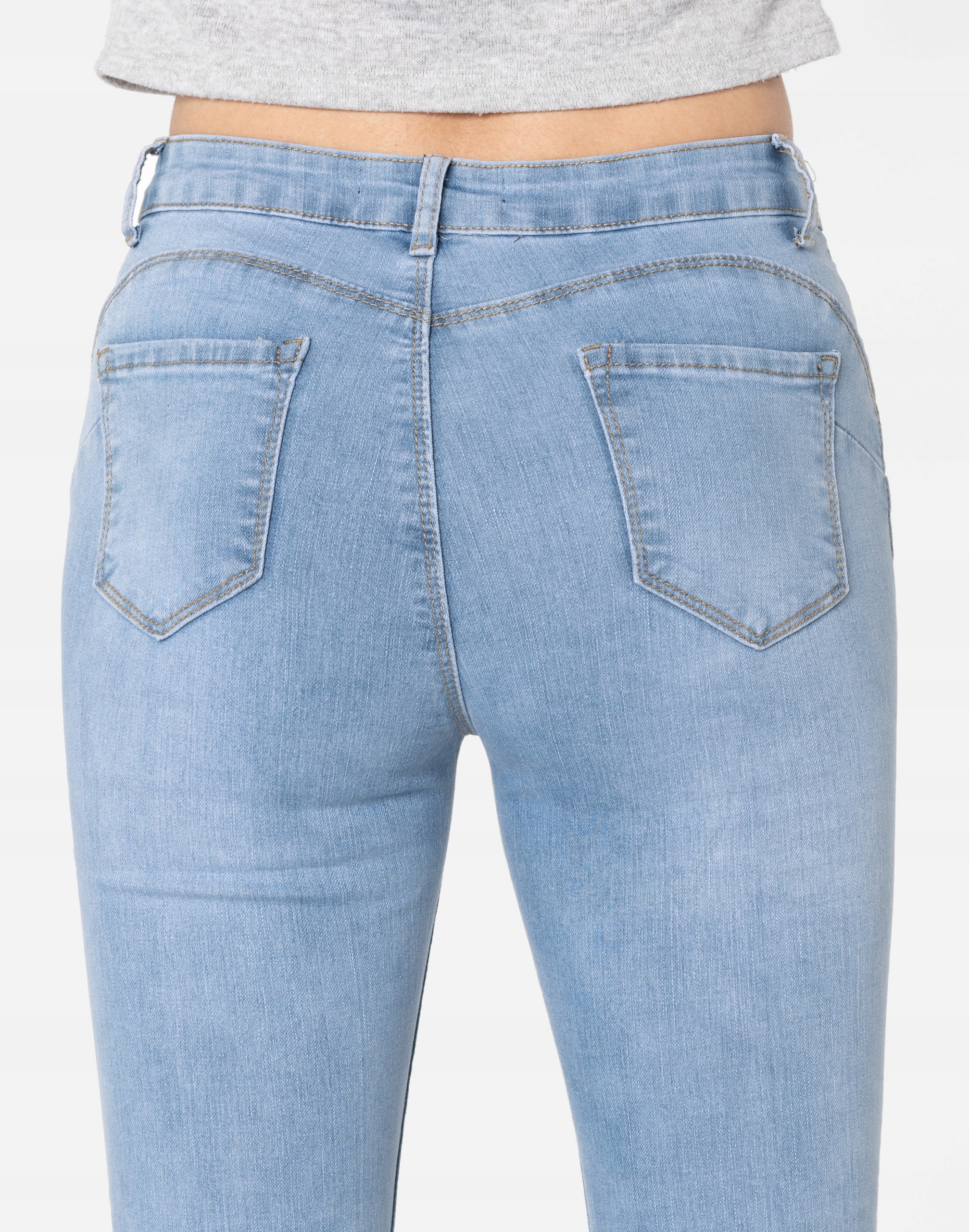 Брюки джинсы пуш-ап женские 3711 r 74 cm Midsection (Waist Height) high