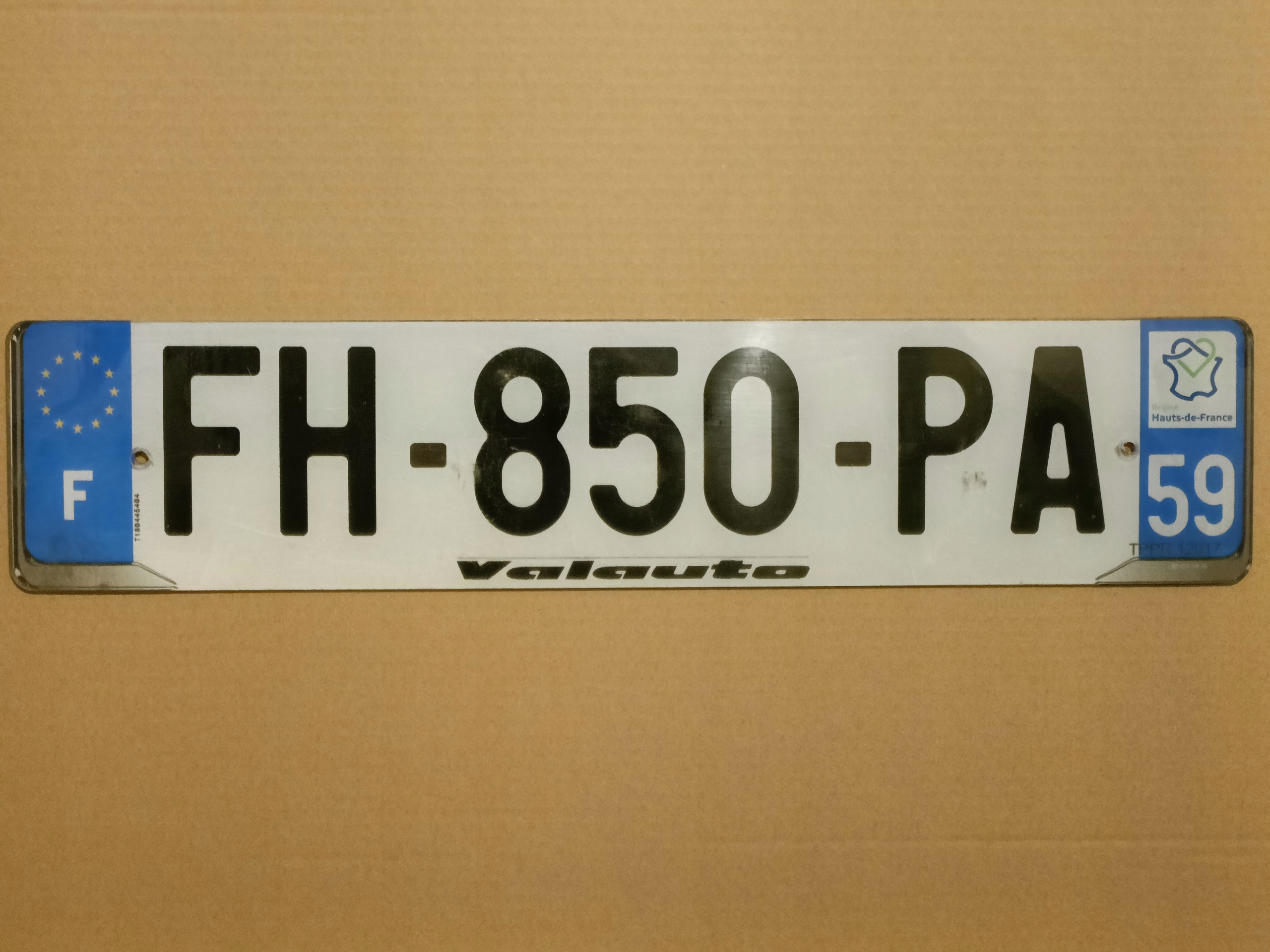 TABLICA REJESTRACYJNA - FRANCJA - FH850PA