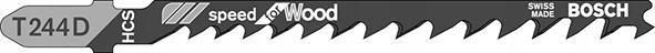 Pilový List pro přímočarou pilu T 244 D Bosch balení 100 ks Speed for Wood