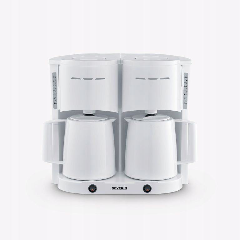 Severin Ka 9314 Dvojitý prepadový kávovar 2 Termické Džbány 2,0 l Biely