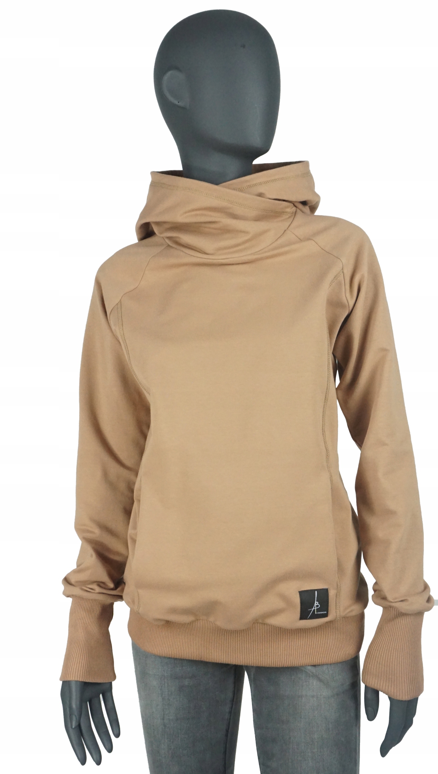 

Bluza dresowa damska z kapturem XXXL 3XL beżowa