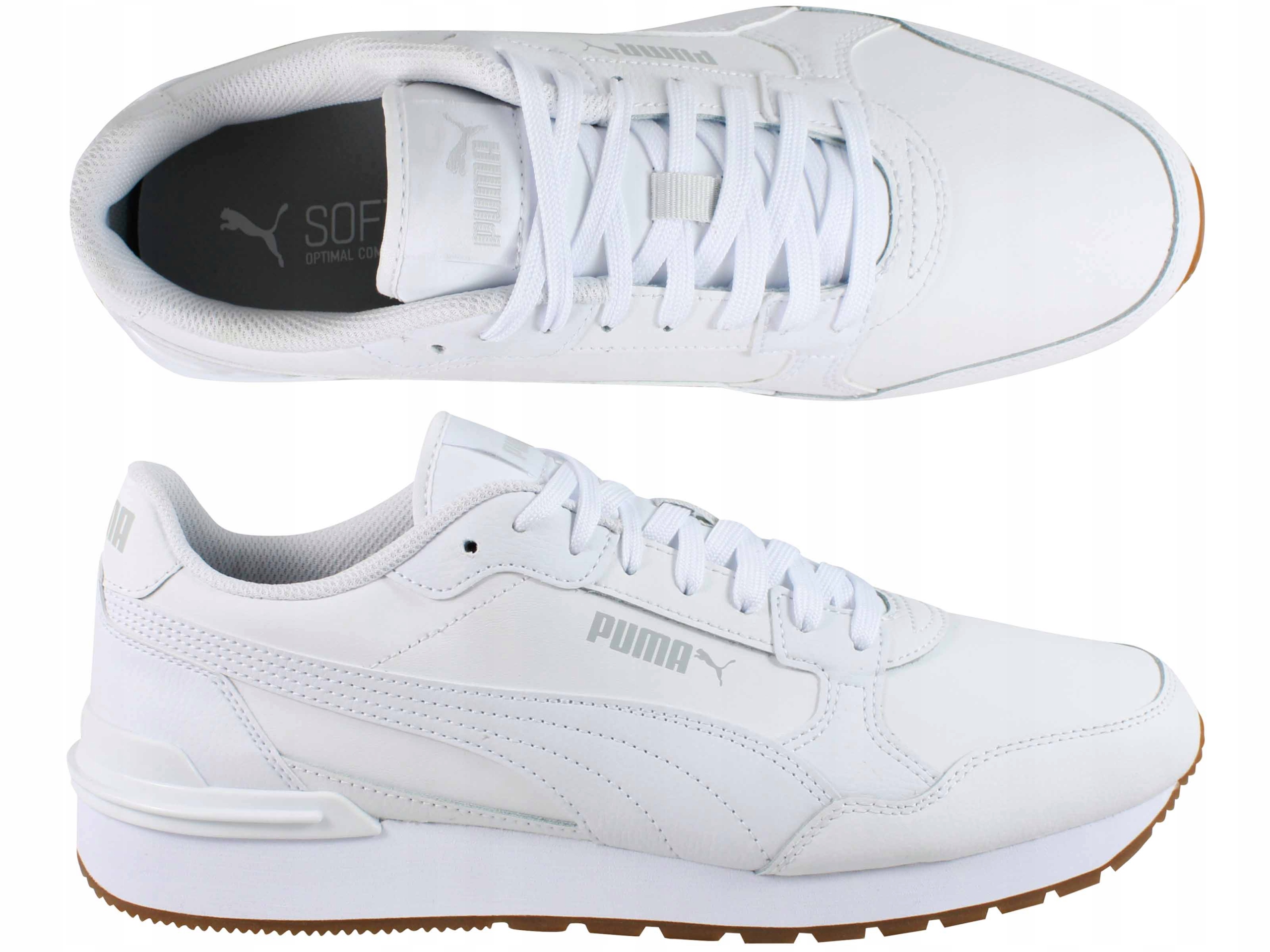 Pánské boty Puma Kožené Přírodní kůže Bílé St Runner 399068 13 Vel. 44,5