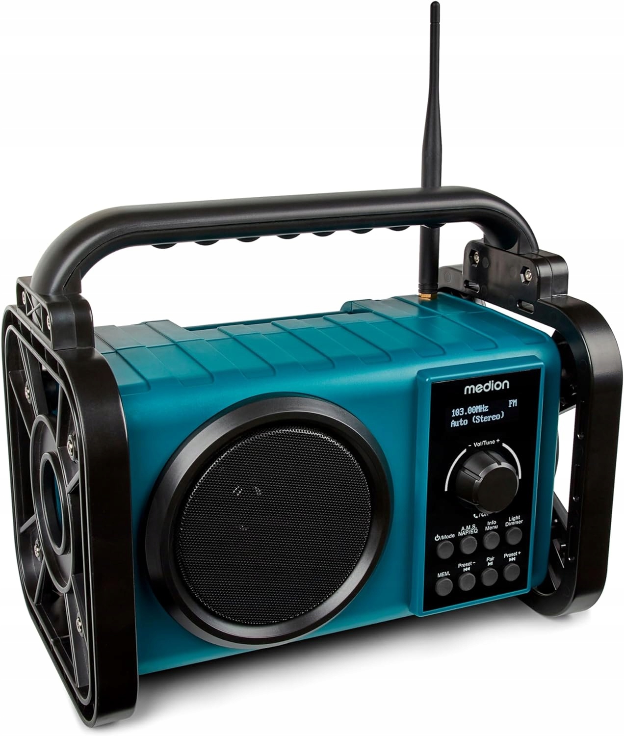 CYFROWE RADIO BUDOWLANE DAB+ FM BLUETOOTH MD43877 LED IP44 WYTRZYMAŁE EAN (GTIN) 4061275196450