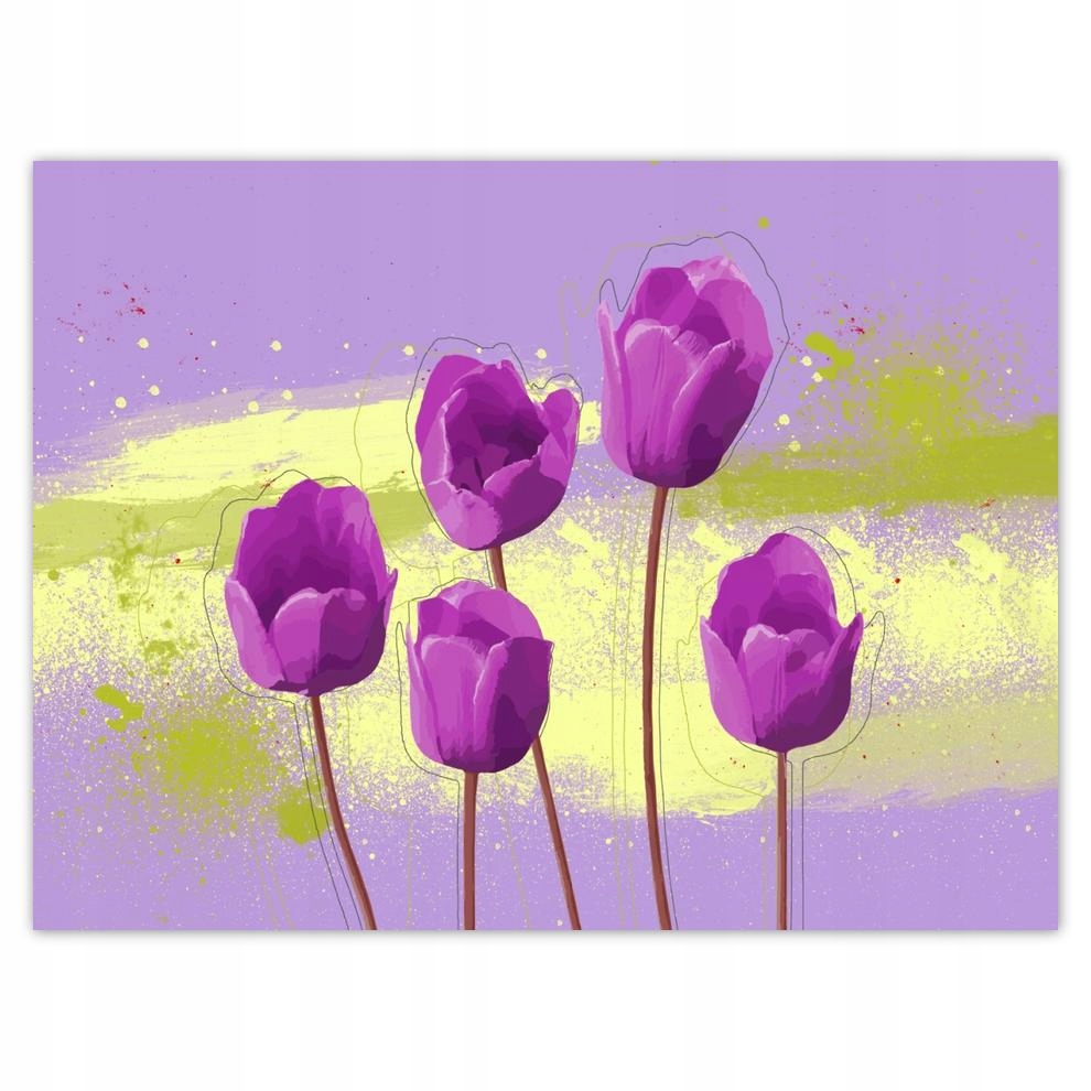 

Plakat 40x30 Kwiatowe fiolety Kwiatki