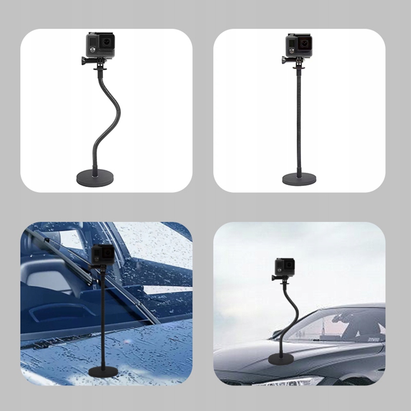 Uchwyt magnetyczny do kamer sportowych GoPro gęsia szyja 54cm, Hurtel, 1022