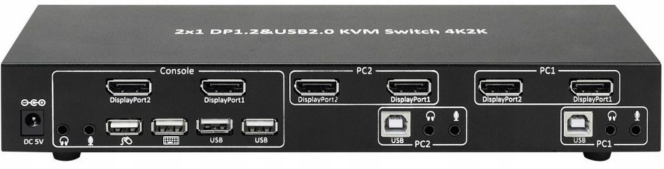 Przełącznik Techly Displayport - USB 101928