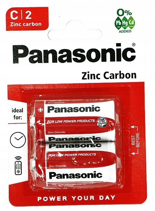 Bateria cynkowo-węglowa Panasonic C (R14) 24 szt.