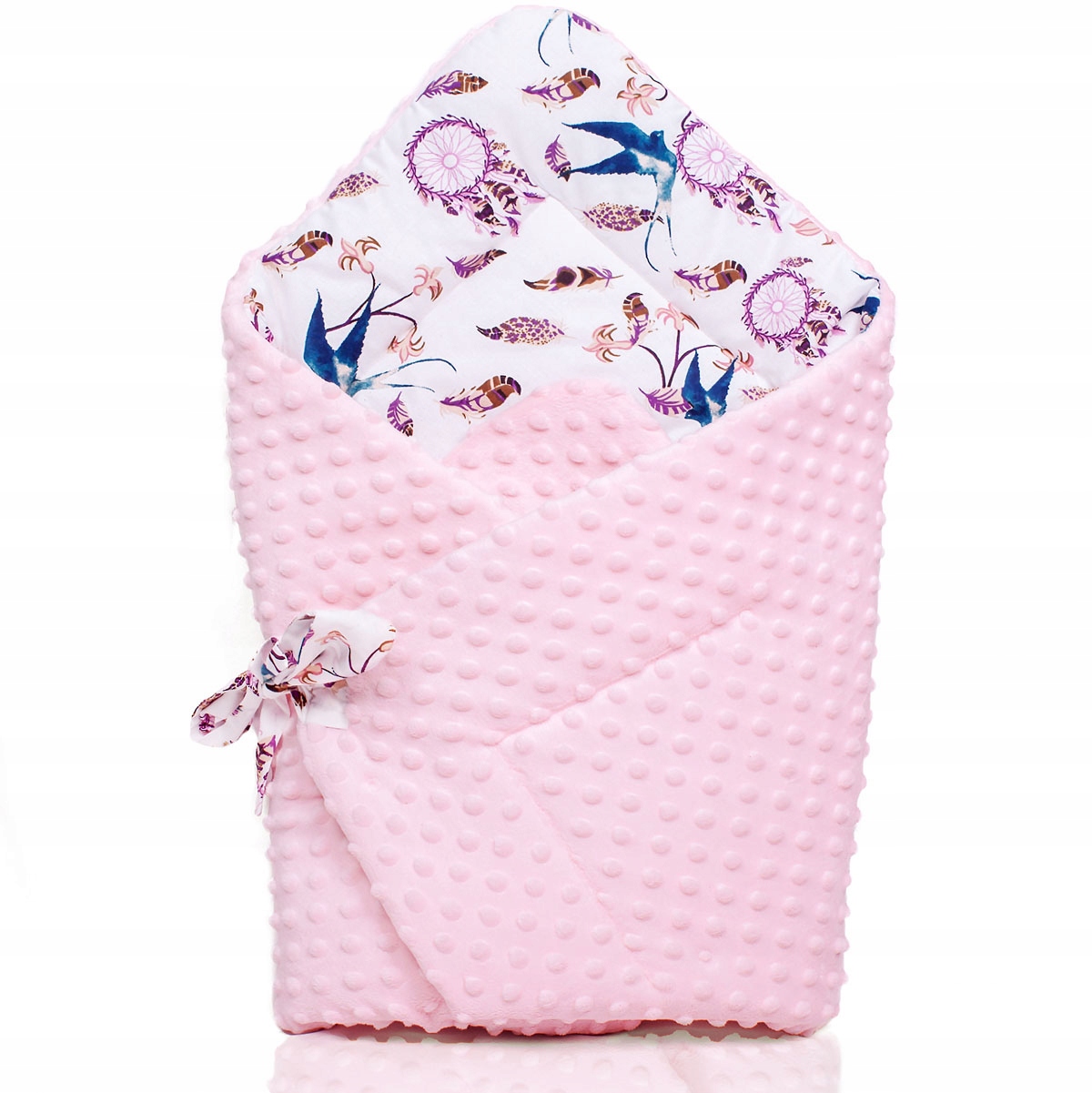 

Palulli niemowlęcy rożek Minky 80x80 becik otulacz