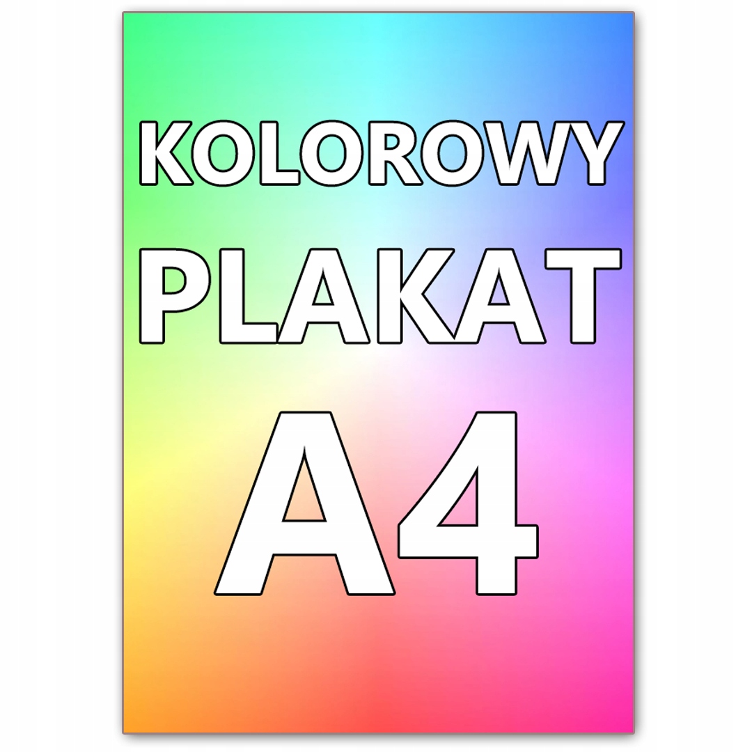 Plakat A4 druk kolorowy - 280 g/m2