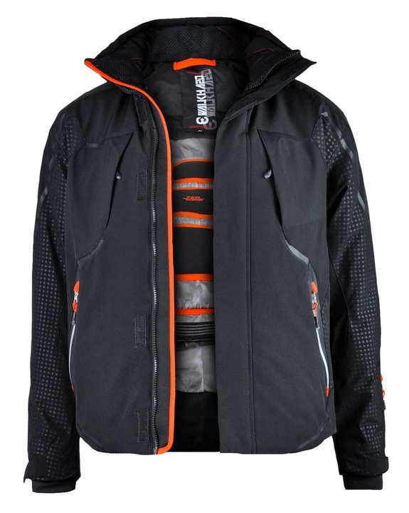 Kurtka Męska Narciarska duża z membraną 20.000 Czarna Whd 1058 10XL