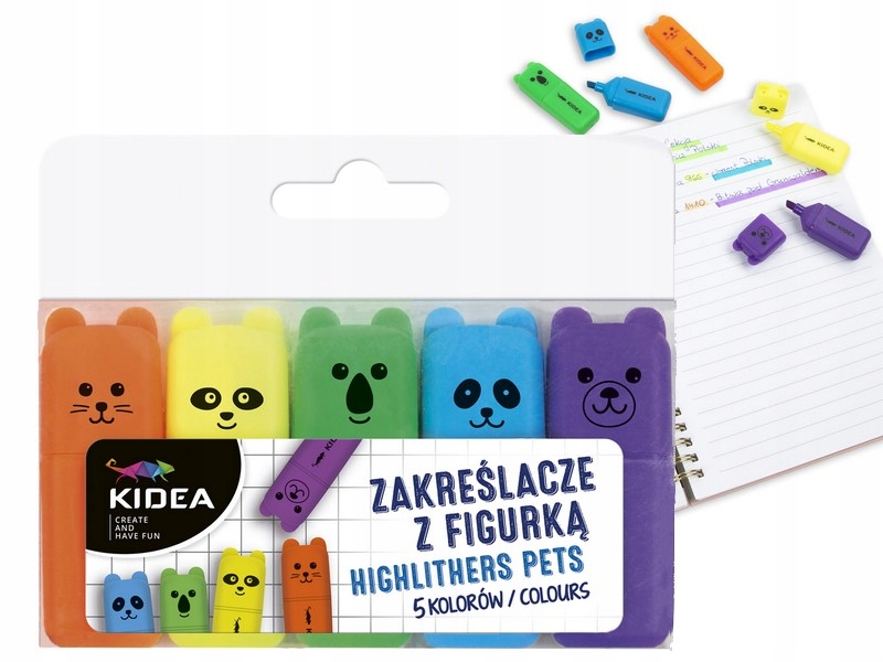 

Kidea Zakreślacze Markery Zwierzątka