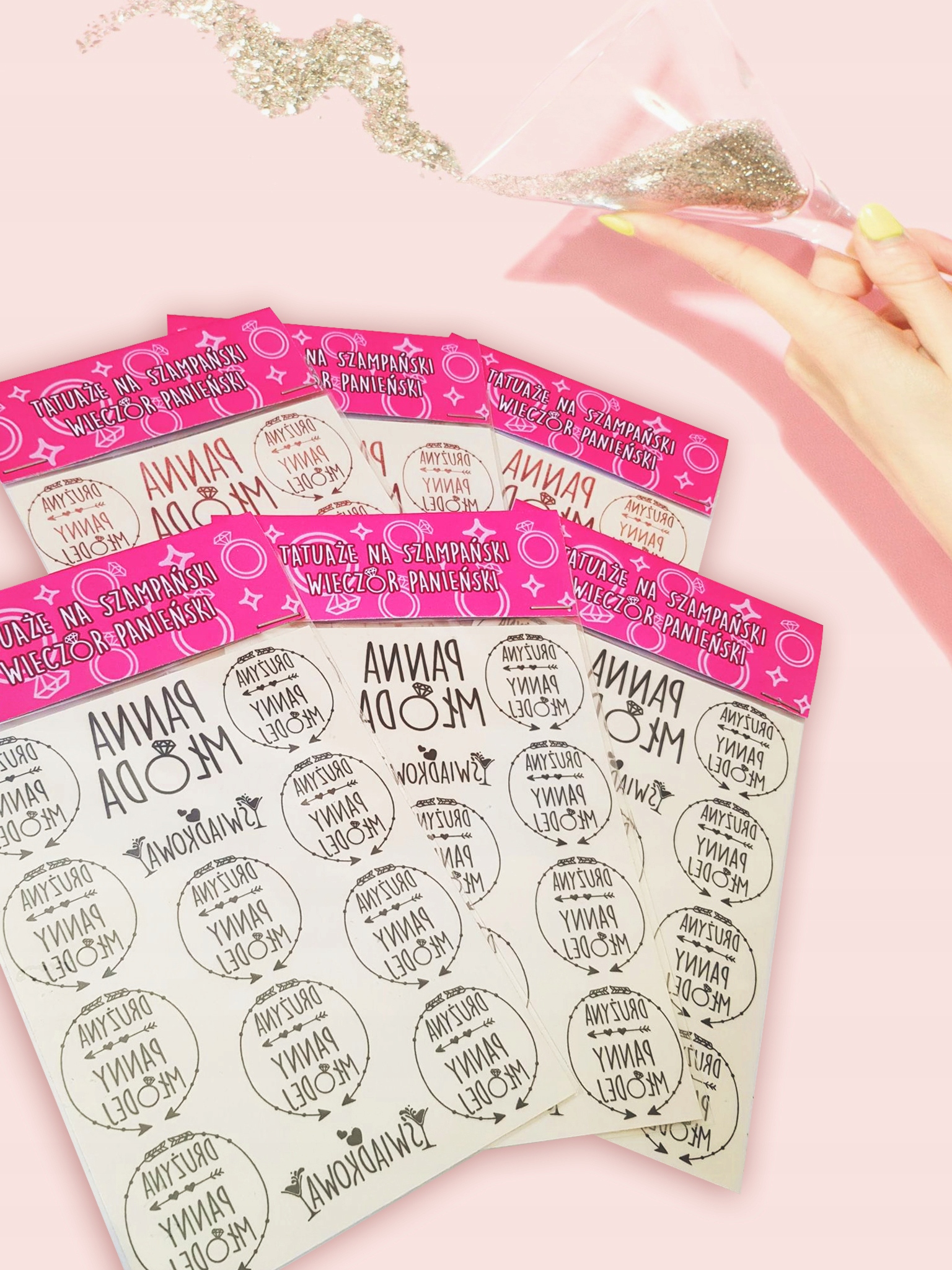 ZESTAW TATUAŻY ROSE GOLD NA WIECZÓR PANIEŃSKI BOHO Marka inna