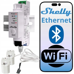 Shelly Pro EM-50 merač energie Din Lan WiFi 2 prevodovky 50A