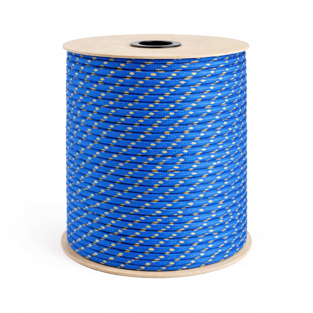 Polypropylenové lano Pp 8 mm × 100 m pletené, 16-tkané, Uv plovoucí