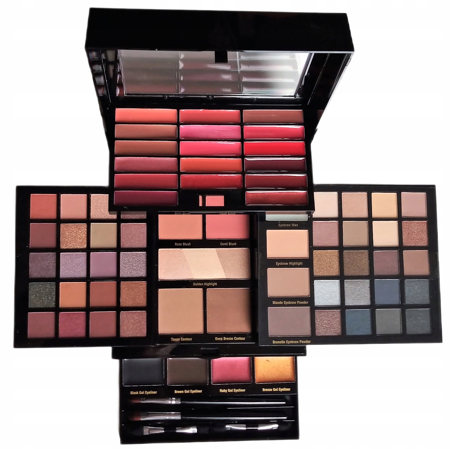 PREZENT ZESTAW PODARUNKOWY DO MAKIJAŻU MAX@MORE Z LUSTERKIEM 73 ELEMENTY Waga produktu z opakowaniem jednostkowym 0.5 kg