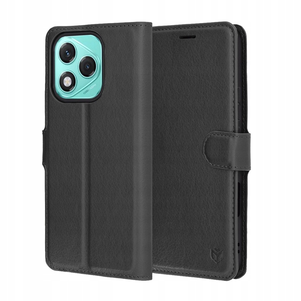 Techsuit – skórzane etui typu folio do Honor 400 Lite – czarne