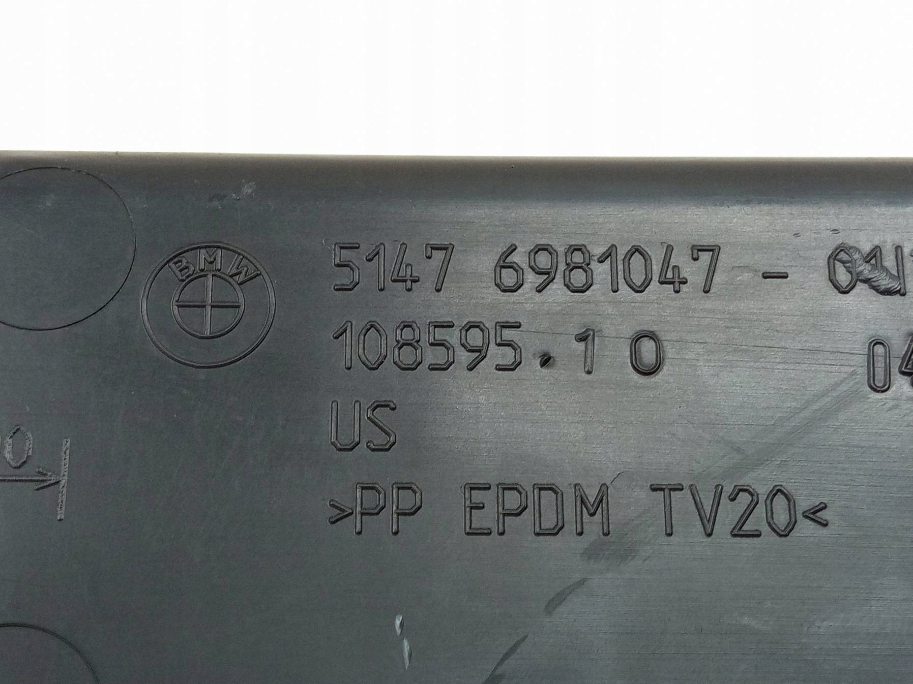 passenger compartment boot floor well KPL 6981050 6981047 Bmw X6 and (2009-2014) E71