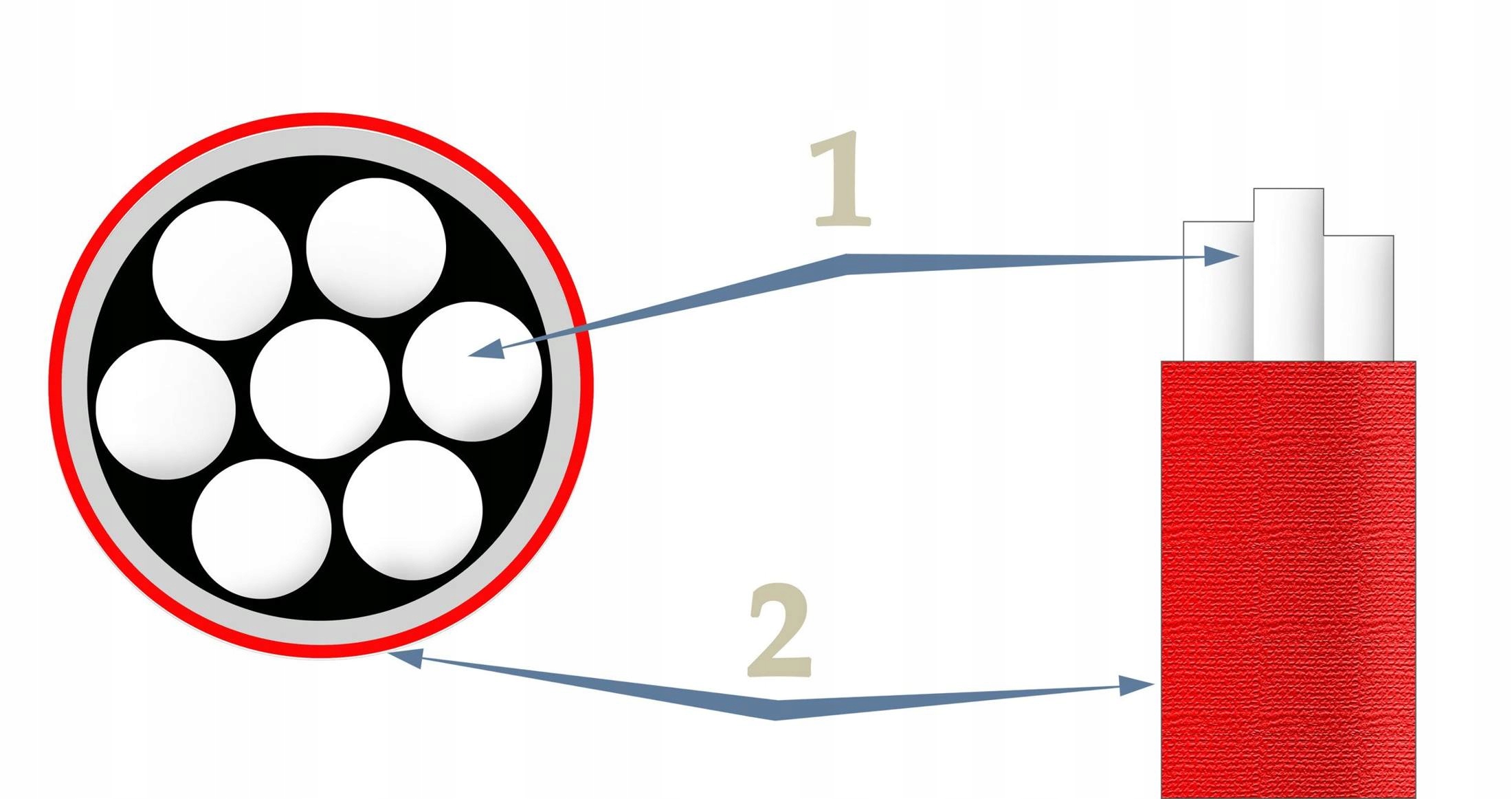 Linka lina gumowa czerwona okrągła EXPANDOR 8mm Kod producenta Guma czerwono / czarna