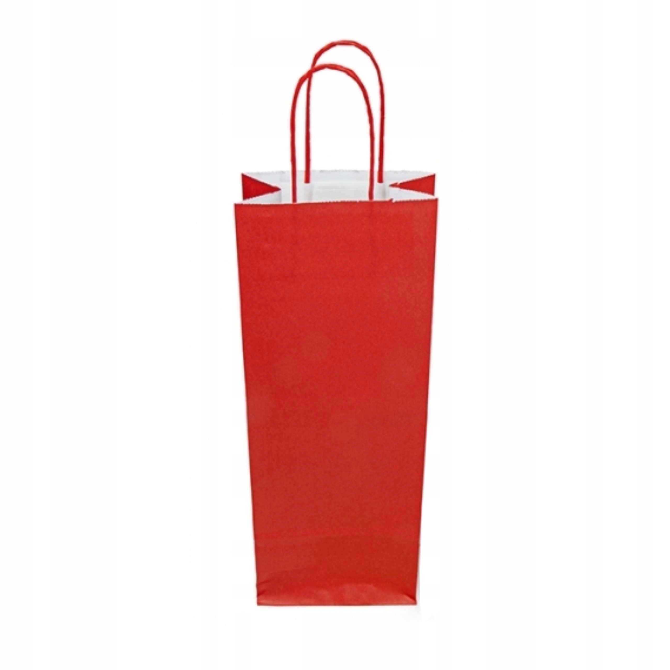 

Torba papierowa na wino czerwona