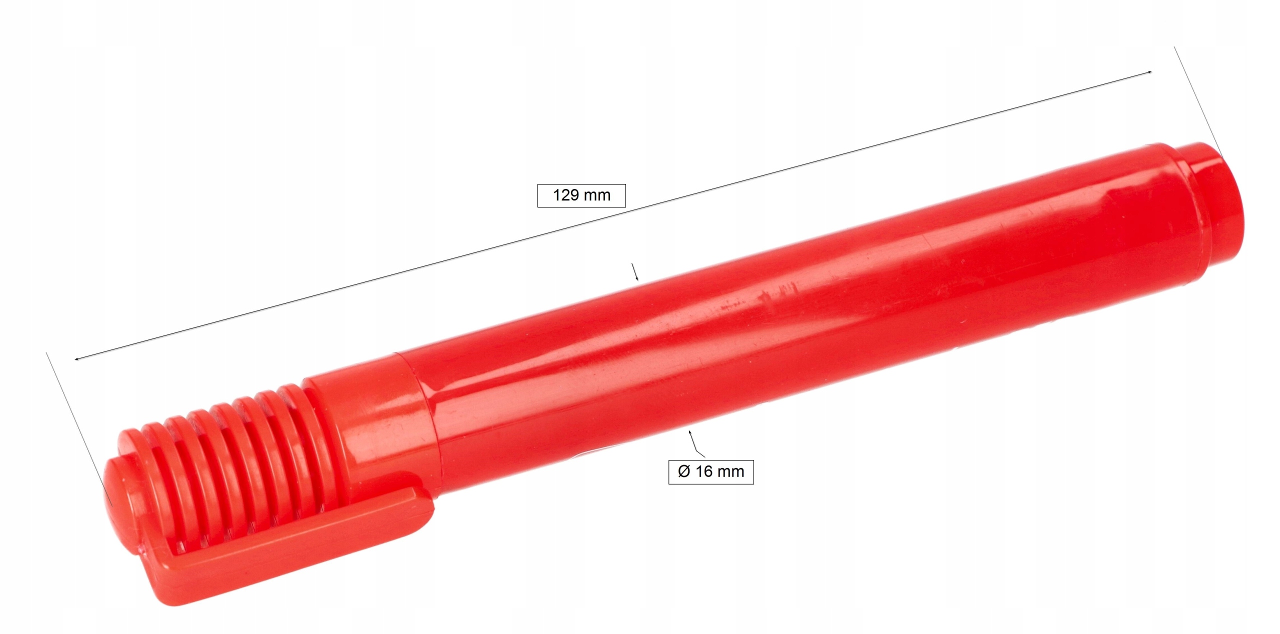 MARKER PERMANENTNY CZERWONY WODOODPORNY OKRĄGŁY Kolor czerwony