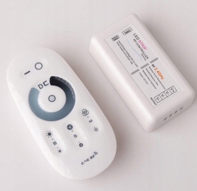 Kontroler LED zestaw MONO radiowy 12-24V 216W +pilot dotykowy biały ECOLIGH