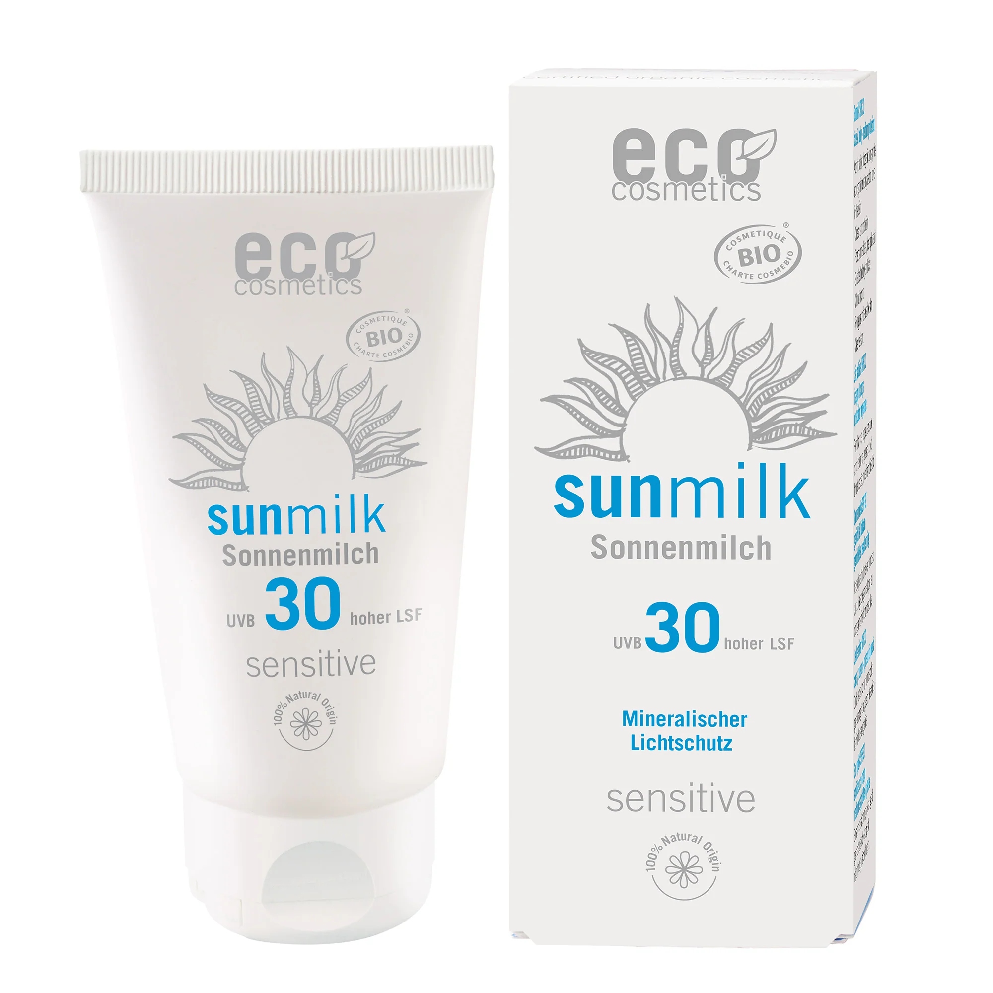 Eco Cosmetics Opalovací mléko Spf 30 Sensitive Bio (75 ml)