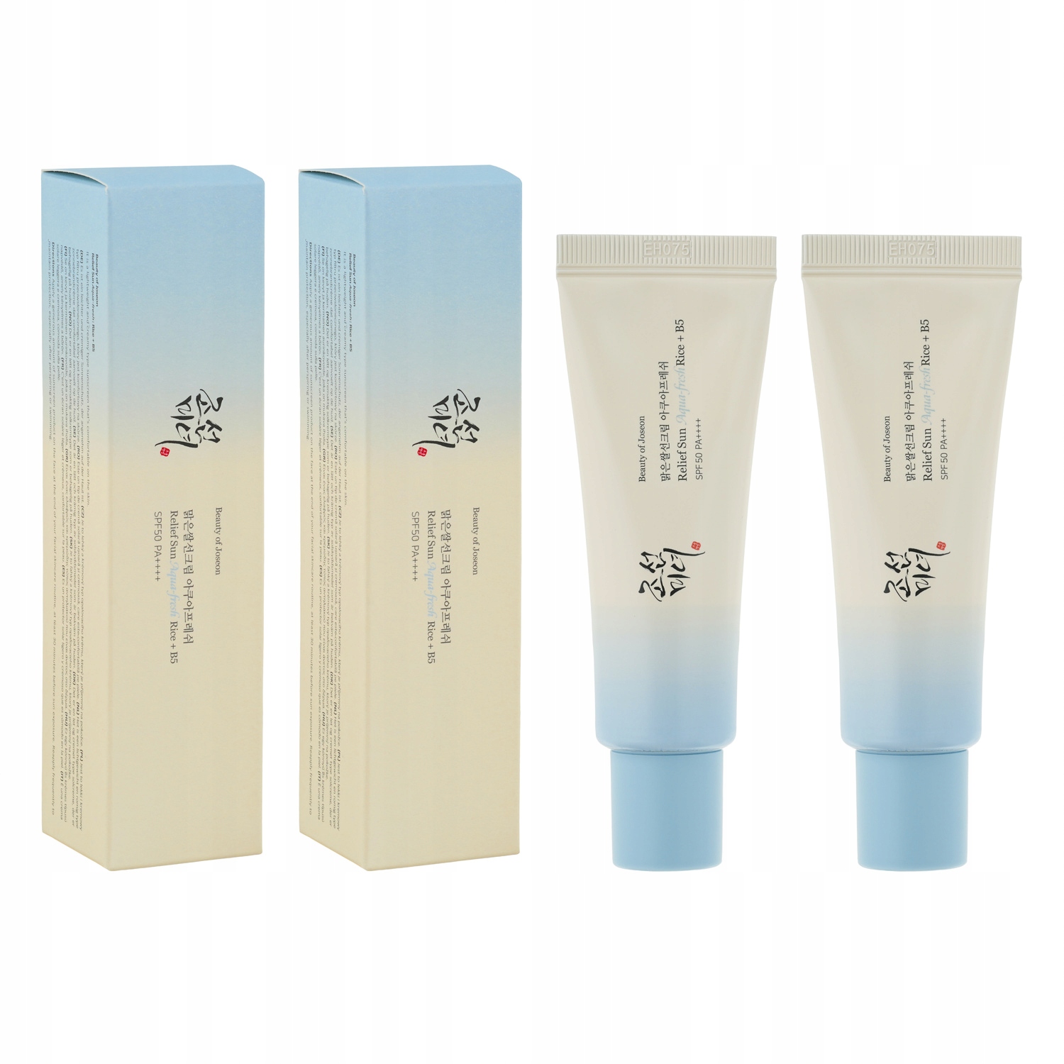Krém s filtrem SPF50+ Beauty of Joseon Relief Sun Aqua Rice Set 2x50 ml