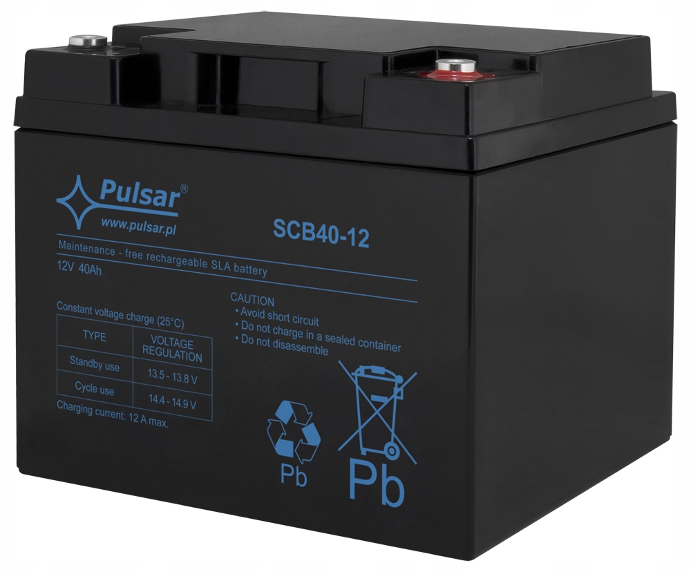 Akumulátor 40Ah/12V Agm Pulsar SCB40-12