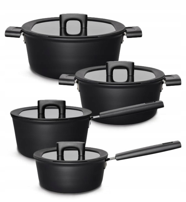 

Fiskars Hard Face Komplet 4 Garnków Z Pokrywkami