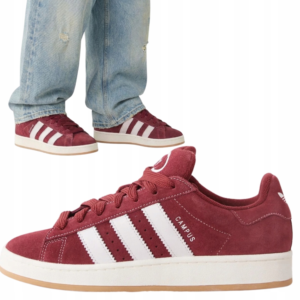 Tenisky Adidas Campus 00S JQ8349 Bordové Bílé Stylové 41 1/3 Eu