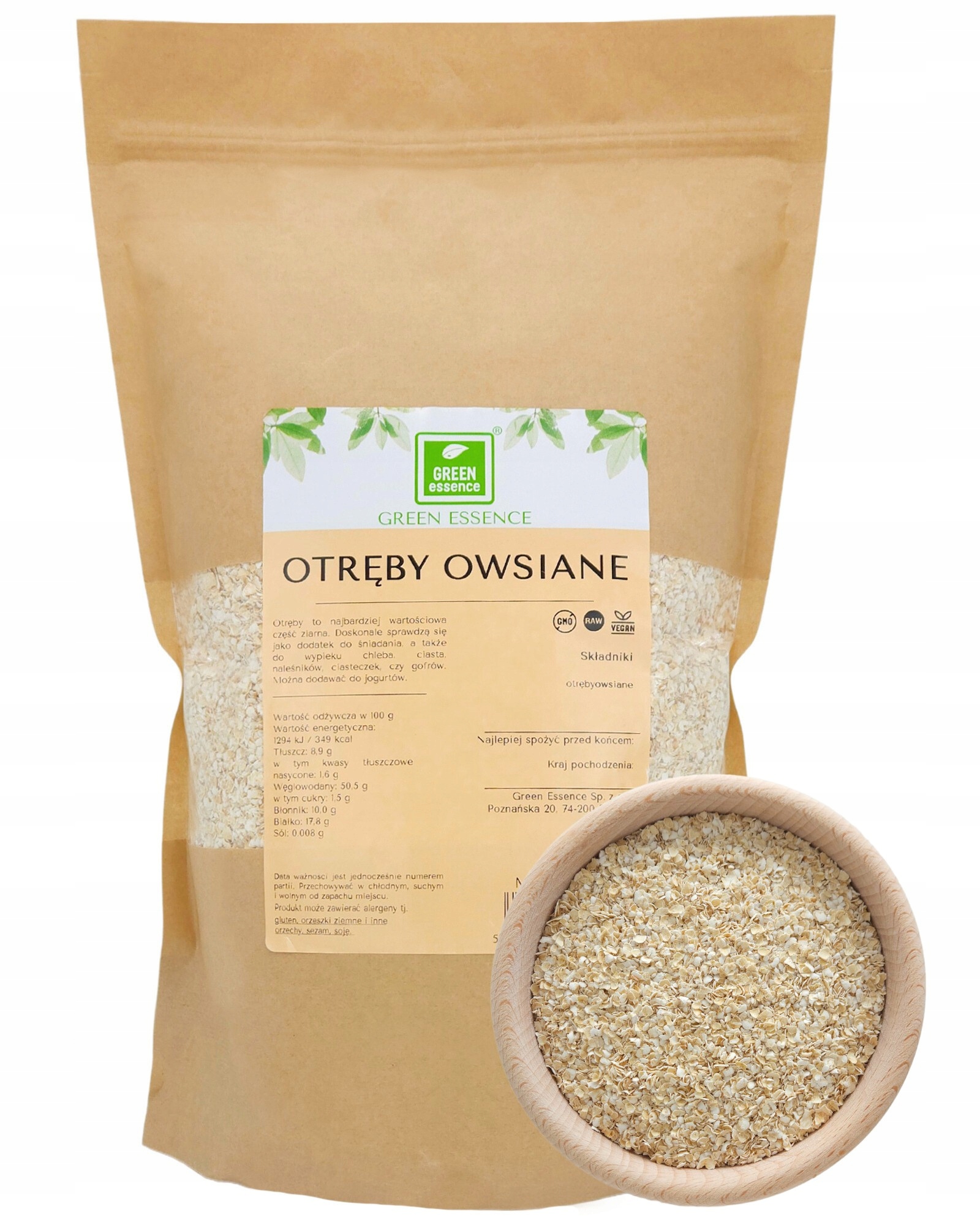 Levně Ovesné Otruby Přírodní přísada do chleba 5 kg zdravá snídaně na chléb