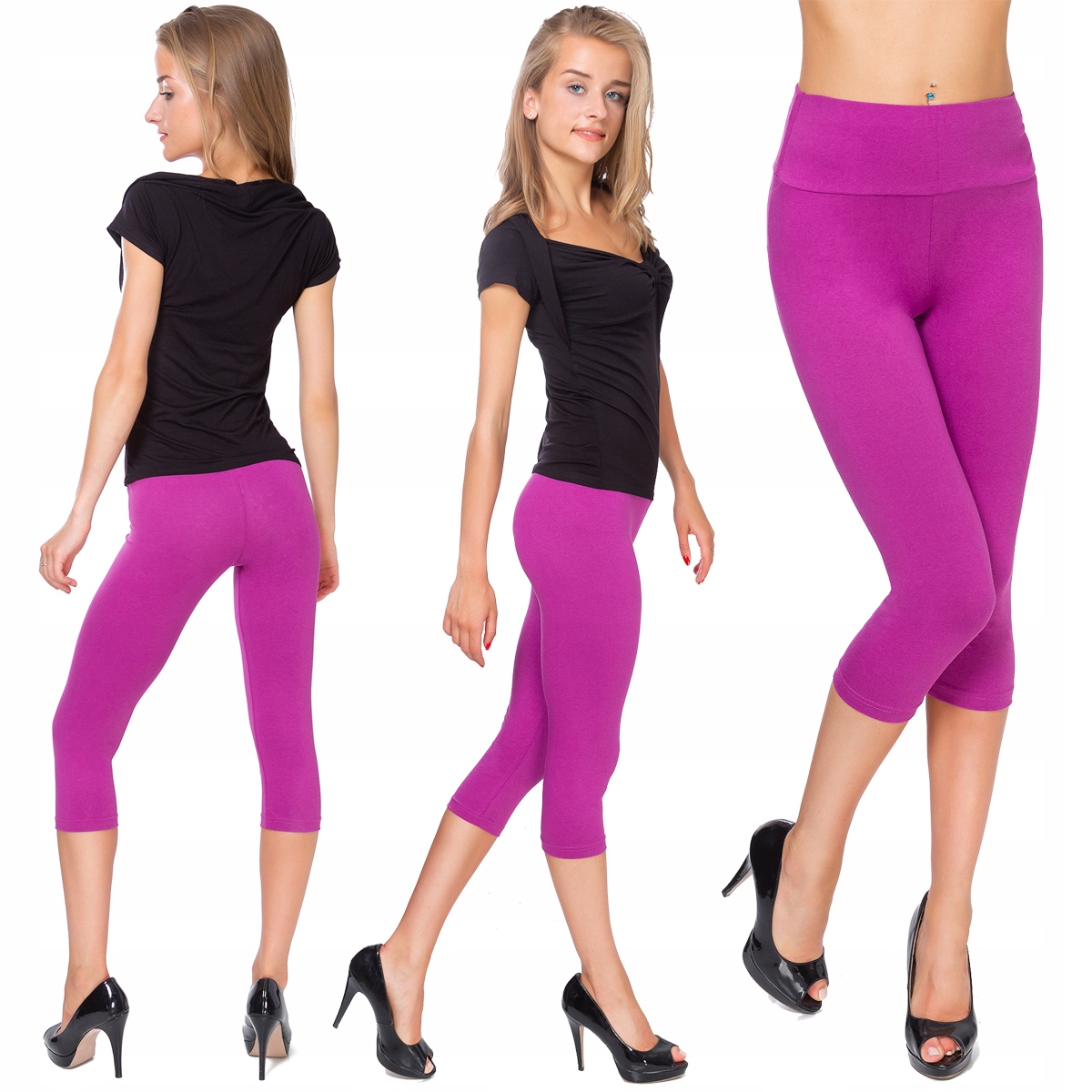 

Legginsy 3/4 Bawełna Z Panelem Lato Lwp 3/4 M
